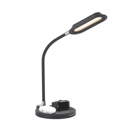 Настольная лампа LED MAXUS 1-MDL-8W-CRB, Desk Lamp 8W 3CCT BL Carbon Tray, чёрная