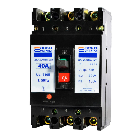 Автоматический выключатель АСКО-УКРЕМ ВА-2004N/125, 3P, 40А, A0010040077