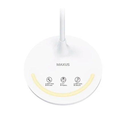 Настольная лампа LED MAXUS 1-MDL-12W-WSmile Desk Lamp 12W 3CCT WH Smile Nightlight, белая