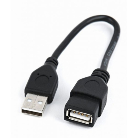 Удлинитель Cablexpert CCP-USB2-AMAF-0.15M USB2.0, A-папа/А-мама, 15 cм, премиум