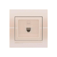 Розетка Lezard DERIY комп'ютерна, перлинно-білий металік, 702-3030-139