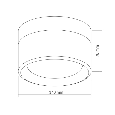 Светильник LED VIDEX BHD02, 9W, 2400-3200-4300K, чёрный круг 140 x78мм, VL-BHD01-09CBB