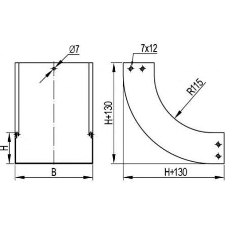 Угол ДКС, 36682, CS 90, вертикальный внутренний, 90°, 100/80