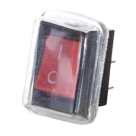 Переключатель 1кл с защит (красный) YL211-03 - 1