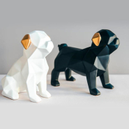 Сувенір OLens 6803-2, Біле та Чорне цуценя, 21х19 см