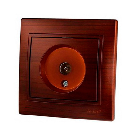 Розетка ТБ кінцева Lezard MIRA, Античний Кедр, 701-0404-130 - 1