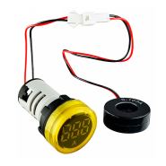 Вольтметр круглый АСКО-УКРЕМ ED16-22VD, A0190010018, 30-500В АС, жёлтый, врезной монтаж