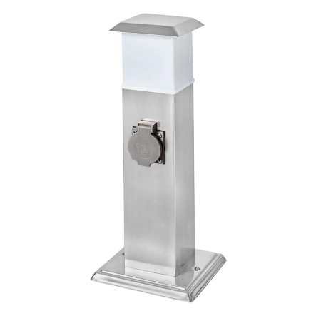 Светильник DELUX, TOWER, SMS-201GLT, E14, таймер + розетка, с з/к и крышкой, 16А, IP44, сталь - 1