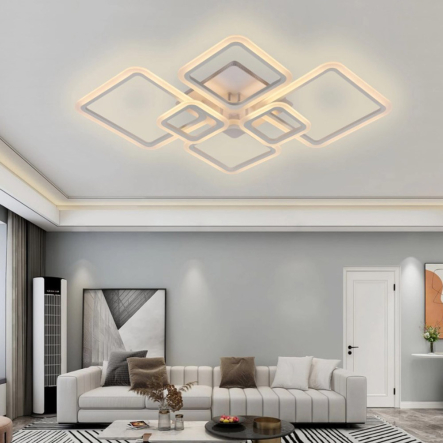 Люстра LED акриловая SIRIUS 6119-6 WT, 106W