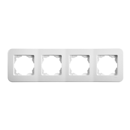 Рамка четверна горизонтальна VIKO Rollina, 90480054, біла - 1