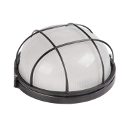 Светильник IEK НПП 1302, 60W, черный/круг, металл, с решеткой, IP54, LNPP0-1302-1-060-K02