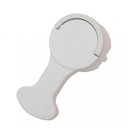 Вилка Luxel угловая плоская с заземлением, белая, 1034