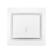 Вимикач прохідний Lezard MIRA одноклавішний, білий, 701-0202-105