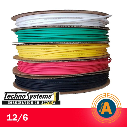 Трубка термоусаживаемая TNSy, ТТ2х1, 12/6 красная (бухта 100м), TNSy5501322 - 1