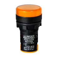 Сигнальная арматура АСКО-УКРЕМ AD22DS 110V AC, LED, желтая, A0140030084