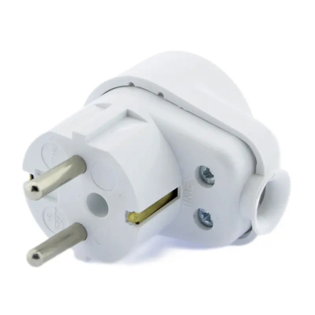 Вилка Timex с розеткой 16А/250V белая, WT-16U/G-S BI