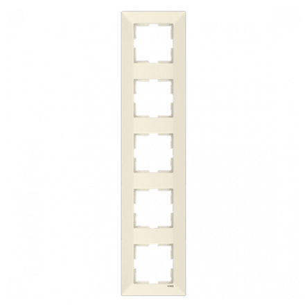 Рамка пятерная вертикальная VIKO Meridian, 90979035-WH, крем - 1