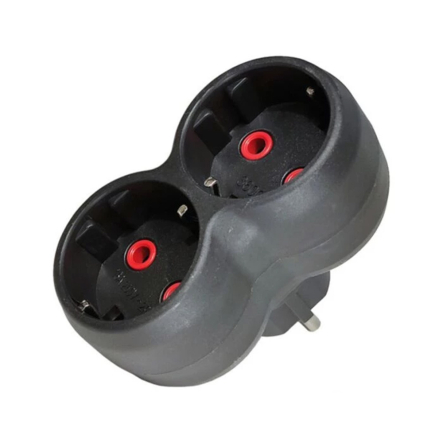 Двійник NEOMAX із заземленням, чорний, NX1112 - 1