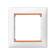 Рамка одинарная LEGRAND Valena, 774261, белый/янтарь