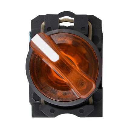 Кнопка поворотная 2-х позиционная с подсветкой, желтая TB5-AK125M5, ACKO-УКРЕМ, A0140010167