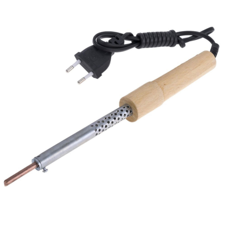 Паяльник 40Вт, 220В, с деревянной ручкой, медным жалом - 1