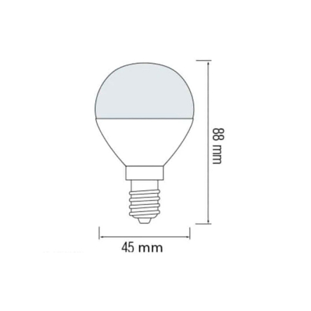 Лампа светодиодная Horoz Electric 10W 6400K E14 220V G45