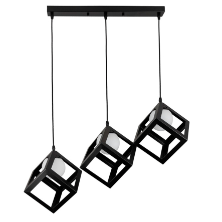 Люстра підвіс LEVISTELLA 756PR160glass-3 BK+WH (500) - 1