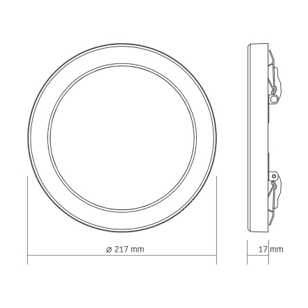 Светильник LED накладной VIDEX DL6R, 18W, 3000-6500K, круг 217х17мм, белый, VL-DL6R-18CW