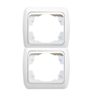 Рамка TUNA EL-BI двойная вертикальная, белая (без вставки), 502-000200-238