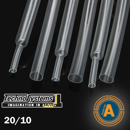 Трубка термоусаджувальна TNSy, ТТ2х1, 20/10 прозора (бухта 100м), TNSy5501369 - 1