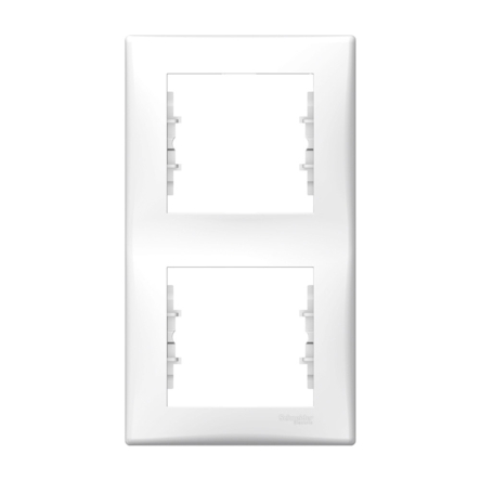 Рамка 2 поста вертикальна Schneider Electric Sedna, біла, SDN5801121 - 1