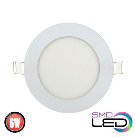 Світильник світлодіодний HOROZ Electric SLIM-6, SMD, 6W, 6400К, 270Lm, коло, Ø120мм, 056-003-00061 - 1