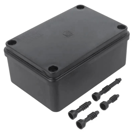 Коробка распределительная PAWBOL S-BOX 216C, 120x80x50, IP65, без сальников, чёрная, устойчивая к УФ 