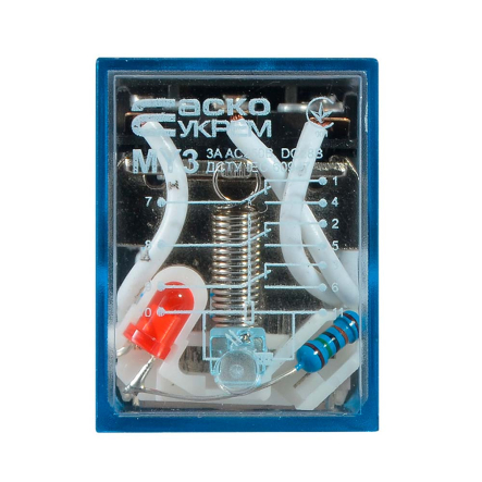 Реле промежуточное АСКО-УКРЕМ, MY3, АС, 3А, 12В, 3CO (3PDT), A0090010027