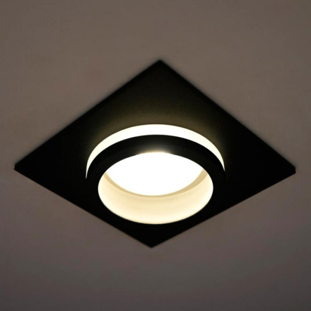 Светильник точечный встраиваемый Ardero DL2816, GX5,3, квадрат, чёрный