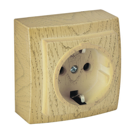 Розетка 1-а з/з клен Themis - 1