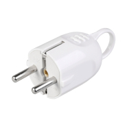 Вилка розбірна кутова, 2P+PE, з кільцем 16А, біла, ІЕК, EVP12-16-01-K01