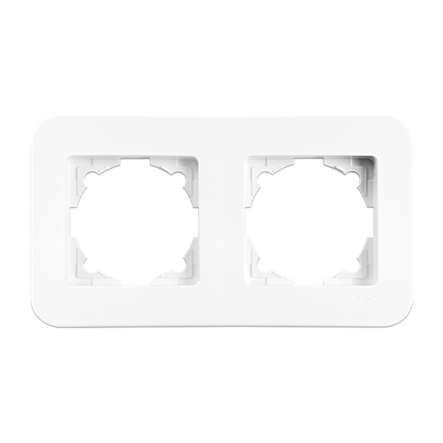 Рамка двойная горизонтальная VIKO Rollina, 90480052, белая - 1