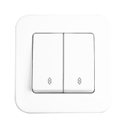 Выключатель 2 кл. проходной VIKO Rollina, 90420017, белый