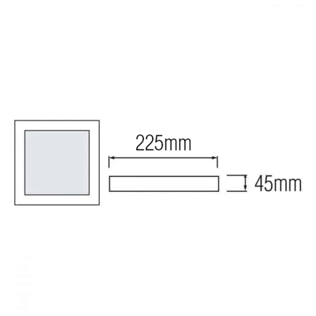 Светильник накладной HOROZ CARLA-32/Sq 32W, 6400K, 3420Lm, квадрат 225х225x45 мм, белый, 016-059-0032-010