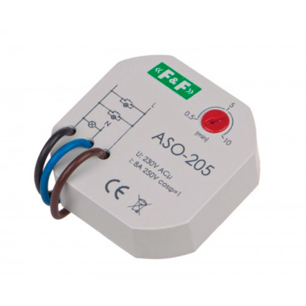 Реле лестничное F&F ASO-205 220В, 10А Реле лестничное F&F ASO-205 220В, 10А