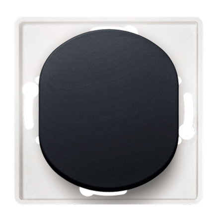 Выключатель одноклавишный проходной (механизм) Aling-Conel EON, E607.E, чёрный глянец - 1