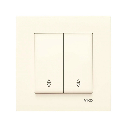 Выключатель 2 кл. на 2 направления, VIKO KARRE, 90960117, крем - 1