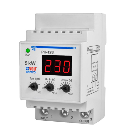 Реле напруги Новатек-Електро РН-125 (Standart), NTRN125T3 - 1