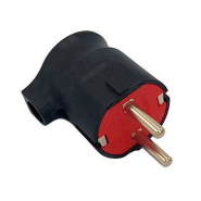 Вилка кутова NEOMAX NX1104, чорна, із заземленням