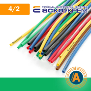 Трубка термоусаживаемая (ТУТ), АСКО-УКРЕМ, d - 4/2 мм., зеленая, A0150040275