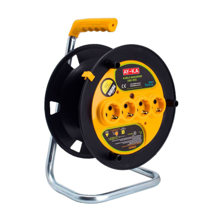 Катушка 4 гнезда с заземлением, 16А до 50м, AY-KA, 49-55-25 - 1