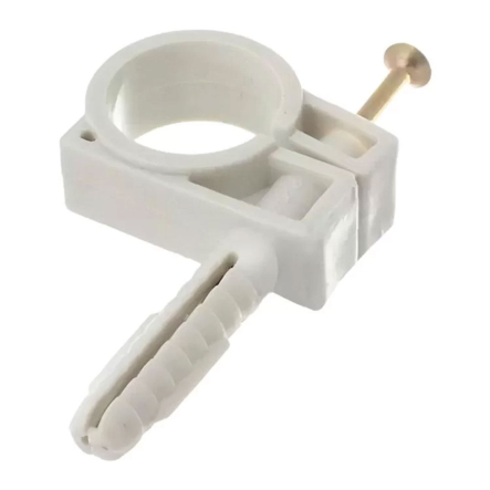 Обойма для труб и кабеля Д.20-22мм / 50шт / белый - 1