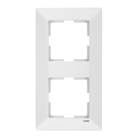 Рамка двойная вертикальная VIKO Meridian, 90979022-WH, белая - 1