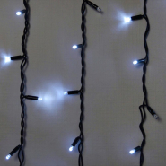 Гірлянда зовнішня DELUX, ICICLE, 75LED, 2x0,7м, 18 flash, біла/чорна, IP44